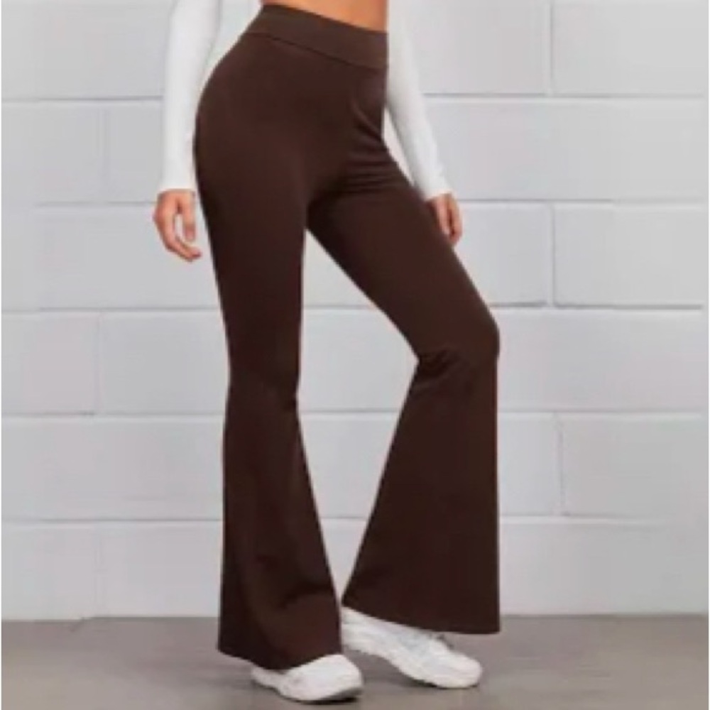 Elegant Brown Wide-Leg Pants